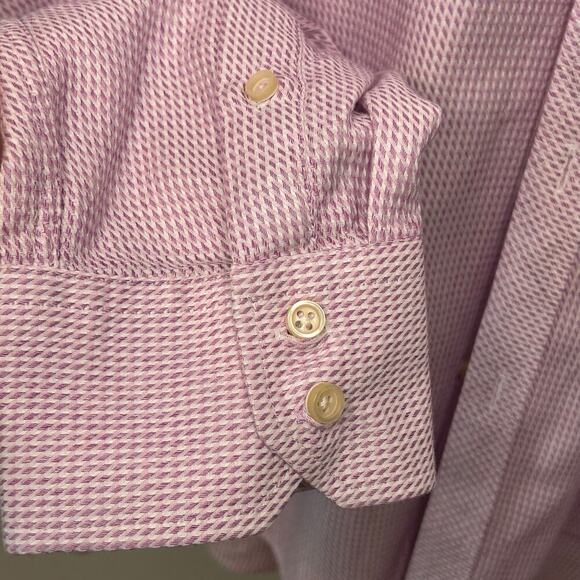 Ted Baker mens purple /pink long sleeve button up endurance shirt size 17.5 - Picture 3 of 13